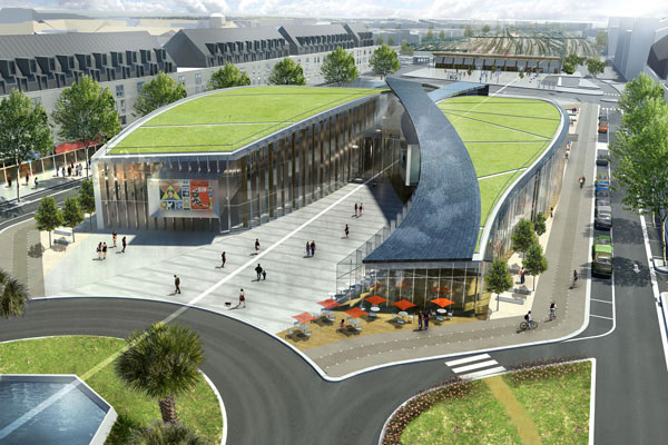 3D ville futuriste écologique